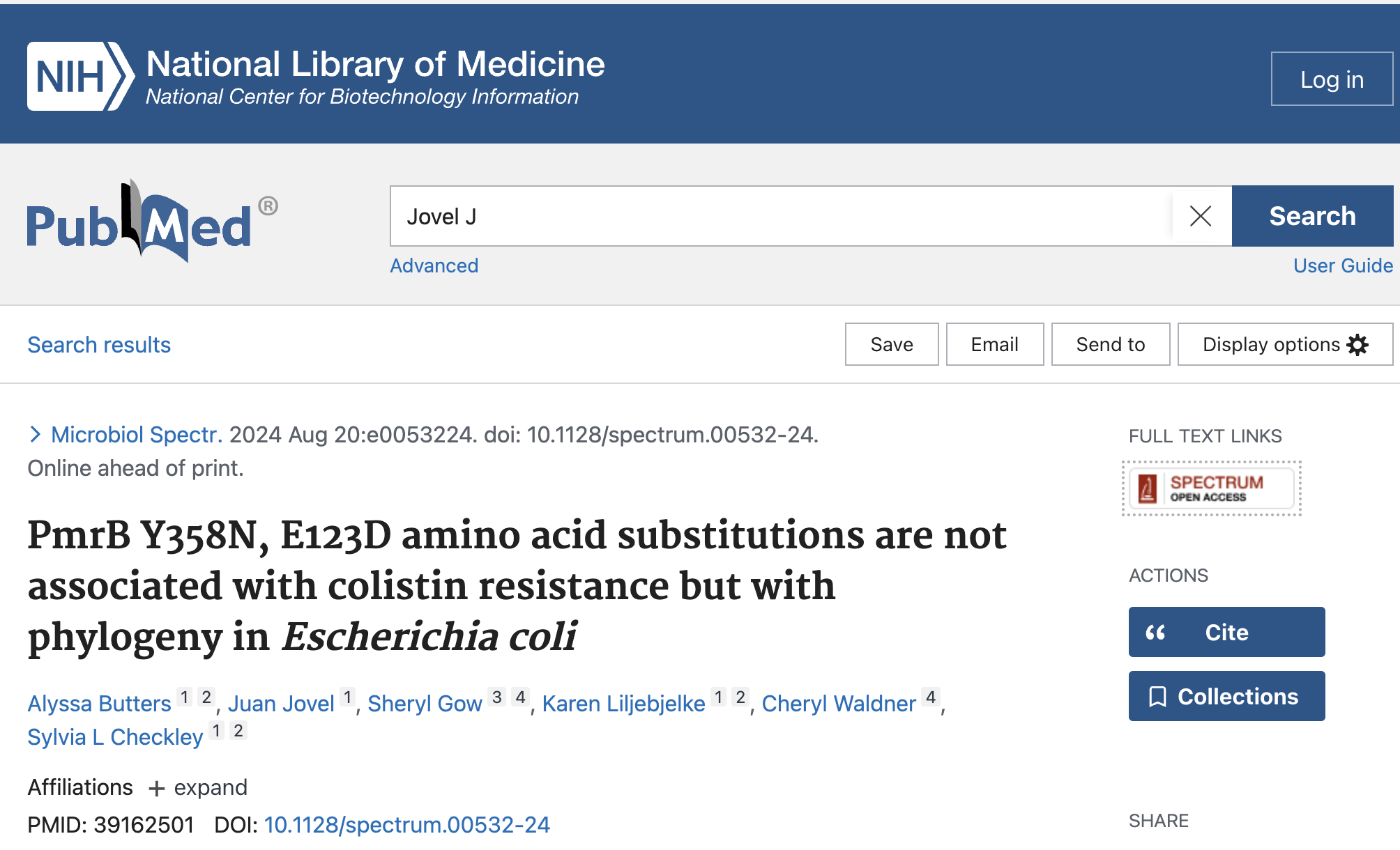PmrB substitutions